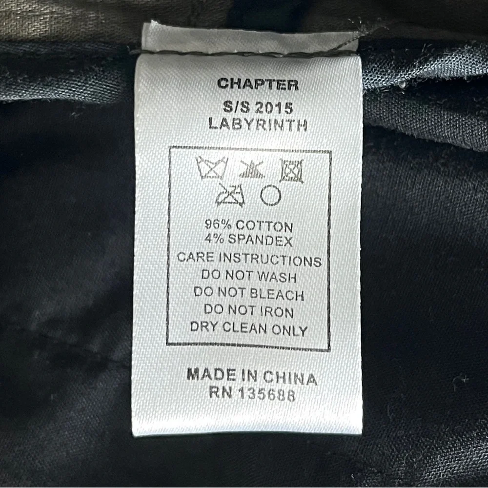 Ch. Chapter Baron Pant in Charcoal - sz 31